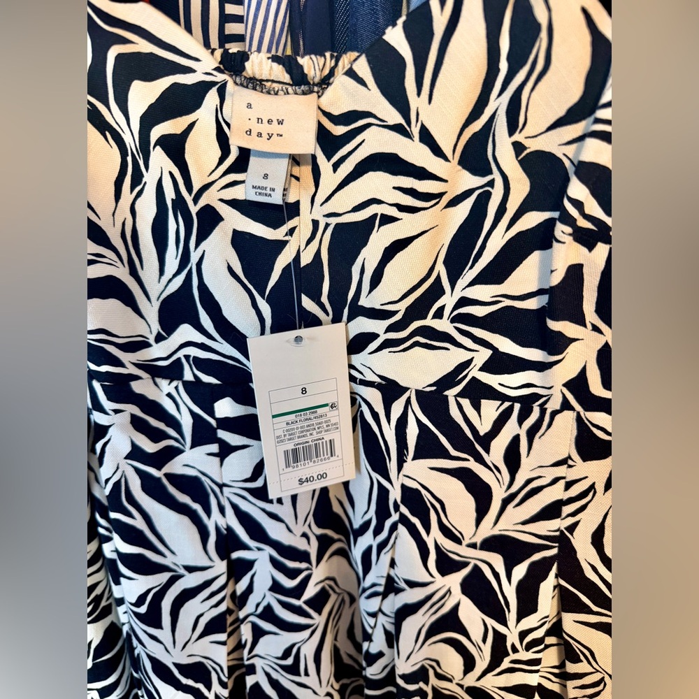A New Day Floral Midi Dress | Puff Sleeve | Sweetheart | Zipper | Pockets | NWT - Picture 5 of 10